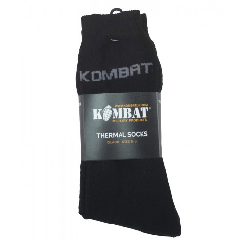 Thermal Socks (3 Pack) (BK), Keep your feet warm and comfortable with these black thermal socks, designed for everyday wear in colder conditions